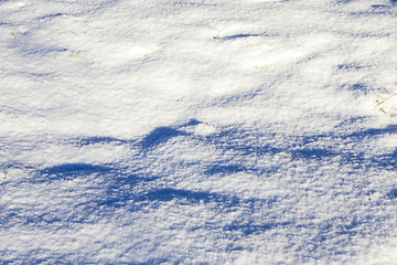 Image showing bumps in the snow, winter