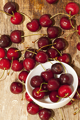 Image showing Red ripe cherry