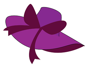 Image showing Purple hat illustration vector on white background 