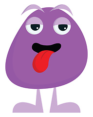 Image showing A purple monster vector or color illustration