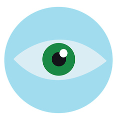 Image showing Green and blue eye 