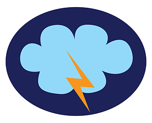 Image showing Heavy thunderstorm vector or color illustration