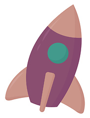 Image showing A purple and pink rocket vector or color illustration