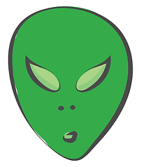 Image showing An Alien face vector or color illustration