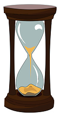Image showing A modern sand clock vector or color illustration