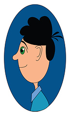 Image showing A person standing with a blue background vector or color illustr