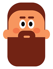 Image showing A cartoon man with a stylish beard looks dismayed vector or colo