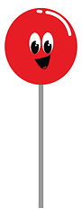 Image showing Emoji of a laughing lollipop/Candy vector or color illustration