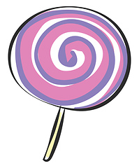 Image showing big lollipop vector or color illustration