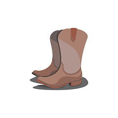 Image showing Brown boots vector or color illustration