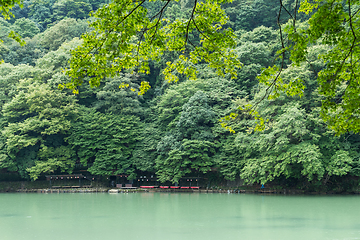 Image showing Katsura River in the Arashiyama in Kyoto
