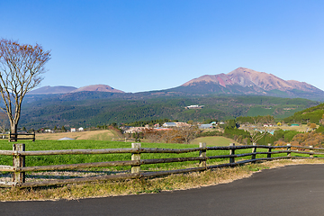 Image showing Pasture and mountain Kirishima