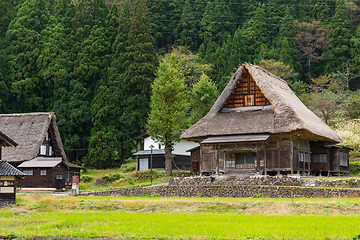 Image showing Wooden old house in Shirakawago