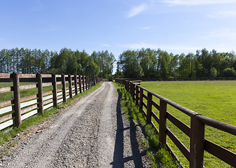 Image showing Old wooden fence