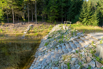 Image showing pond in the summer forest