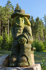 Image showing wooden Sculpture of Vodyanoy / waterman
