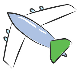 Image showing A Cartoon Aircraft vector or color illustration