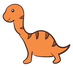 Image showing Orange dinosaur vector or color illustration