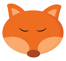Image showing Sleeping fox vector or color illustration