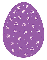 Image showing Floral Easter egg vector or color illustration