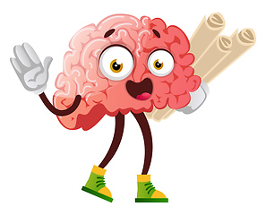 Image showing Brain has some plans, illustration, vector on white background.