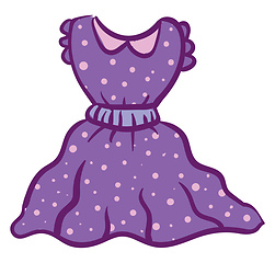 Image showing A purple dress vector or color illustration