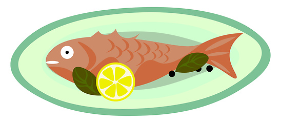 Image showing Yummy fish fry vector or color illustration