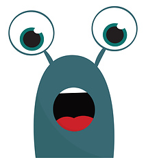 Image showing Monster in shock vector or color illustration