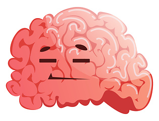 Image showing Brain is resting, illustration, vector on white background.