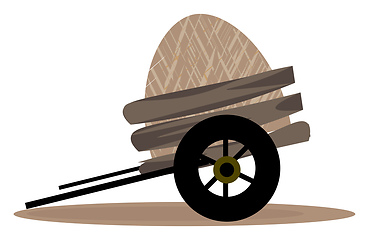 Image showing Loaded cart vector or color illustration