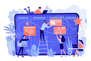 Image showing Kanban board concept vector illustration.