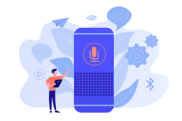 Image showing Smart speaker concept vector illustration.