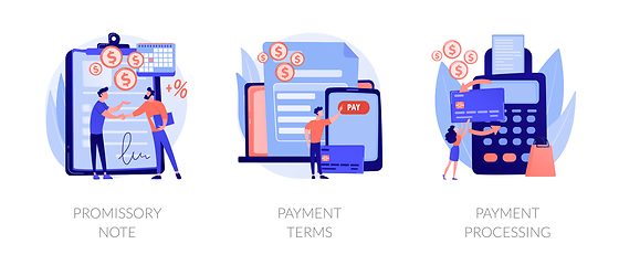 Image showing Payment terms and conditions vector concept metaphors.