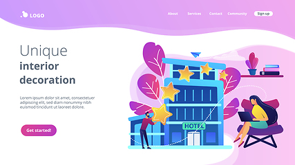 Image showing Design hotel concept landing page.