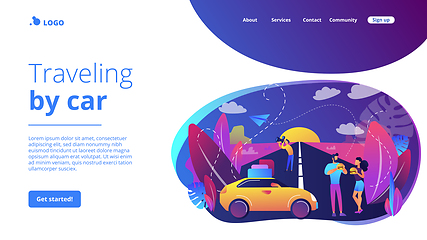 Image showing Road trip concept landing page