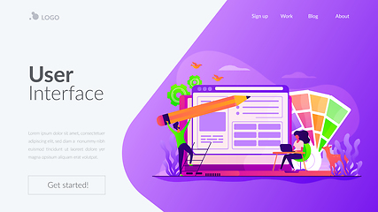 Image showing Web design landing page template