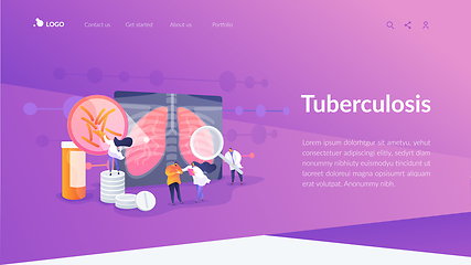 Image showing Tuberculosis landing page concept
