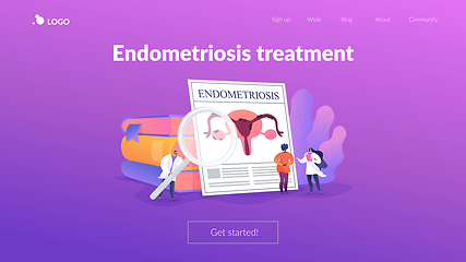 Image showing Endometriosis landing page concept