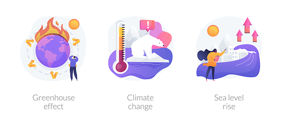 Image showing Climate change consequences vector concept metaphor.