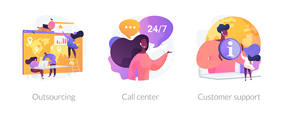 Image showing Customer support vector concept metaphors.