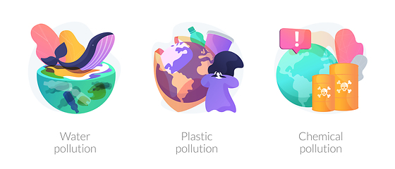 Image showing World contamination vector concept metaphors