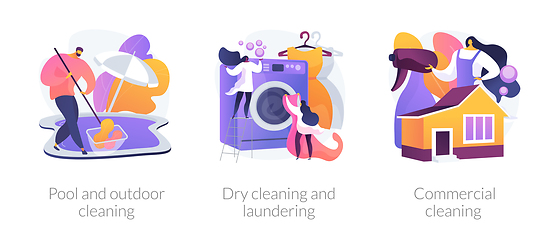 Image showing Cleaning services vector concept metaphors.