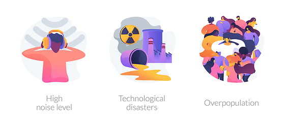 Image showing Environmental problems caused by human factor, negative impact on nature vector concept metaphor.