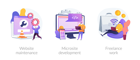Image showing Web development services vector concept metaphors