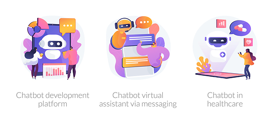 Image showing Chatbot assistant vector concept metaphors.