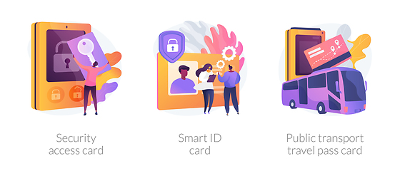 Image showing Access and identification cards vector concept metaphors