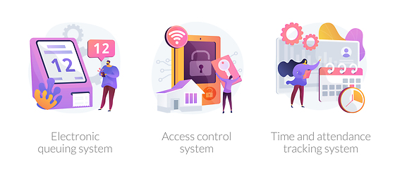 Image showing Access and recording technologies vector concept metaphors.