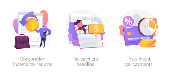 Image showing Tax payment terms vector concept metaphors