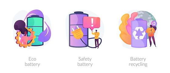 Image showing Environmentally friendly battery vector concept metaphors.