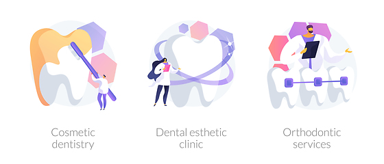 Image showing Cosmetic dentistry vector concept metaphors.
